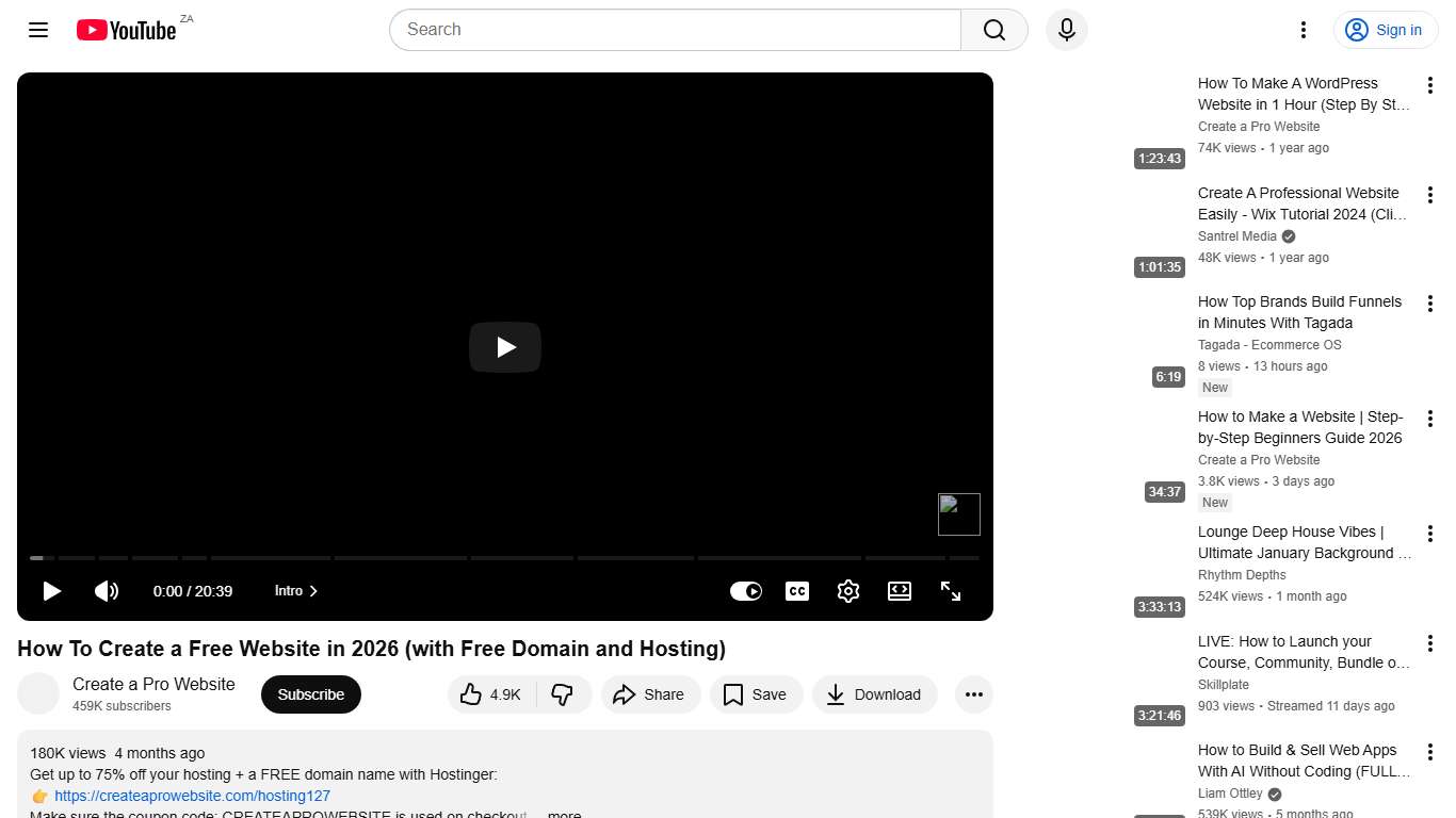 How To Create a Free Website in 2026 (with Free Domain and Hosting) - YouTube